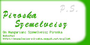 piroska szemelveisz business card